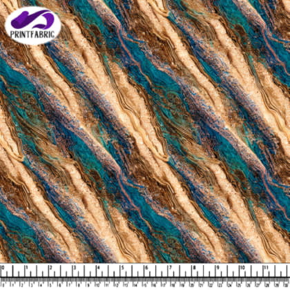 Abstract Blue, Brown, and Gold Pattern