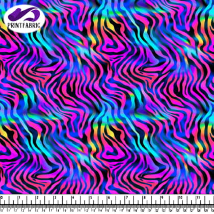 Colorful Zebra Print Background with Bright Colors and Patterns
