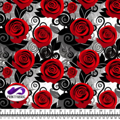 Red Rose in Black and Gray