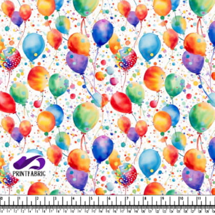 Colorful Balloons and Confetti Pattern