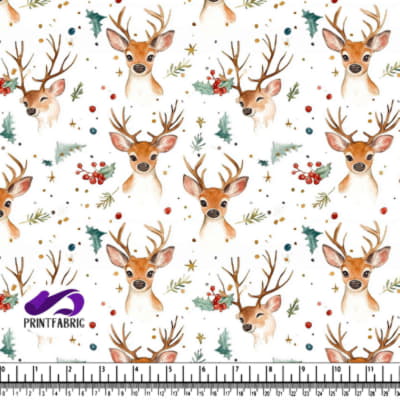 Festive Deer with gui Pattern