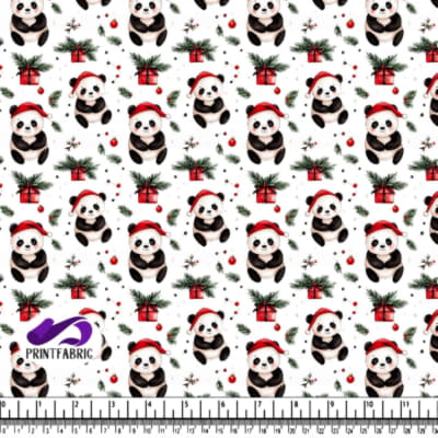 Pandas Festifs avec Décor de Noël