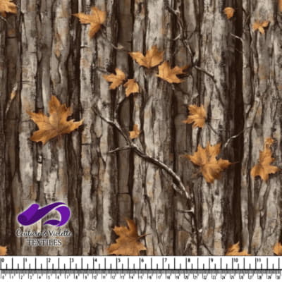 Brown autumn leaves and branches