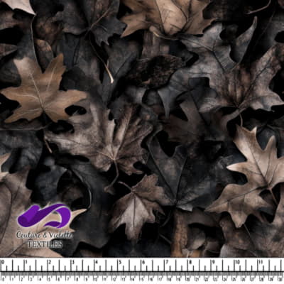 Feuilles de chêne d'automne sombre