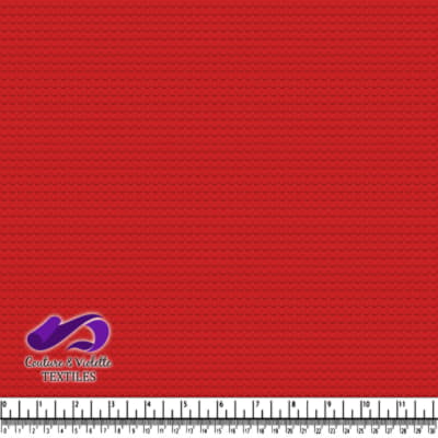 Red brick plate with geometric embossed pattern