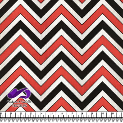 Motif Zigzag Chevron Rouge, Noir et Blanc