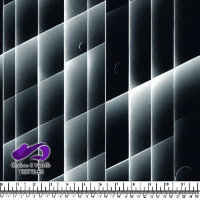 Motif géométrique abstrait avec des formes de croissant et des lignes diagonales