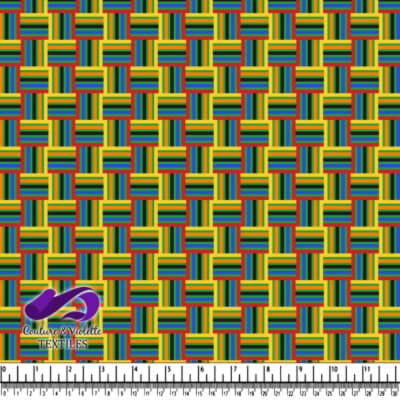 Motif géométrique tissé coloré