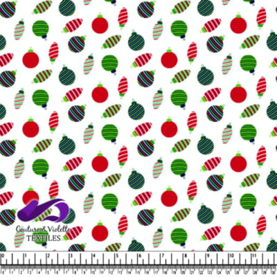 Colorful Christmas ornaments pattern