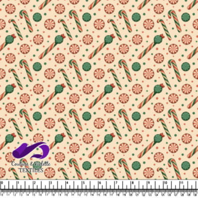 Bonbons de Noël et cannes en sucre : une fête festive