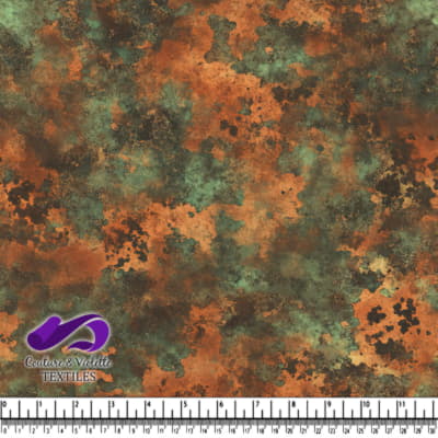 Motif camouflage abstrait en vert, marron et noir avec des détails texturés