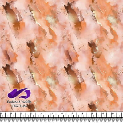 Motif abstrait aquarelle dans des tons d'orange, marron et beige