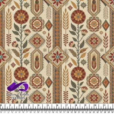 Vintage floral pattern in autumn