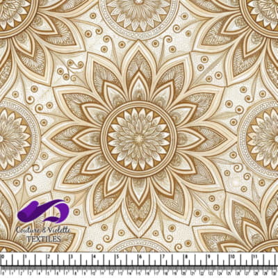 Beige and brown floral mandala