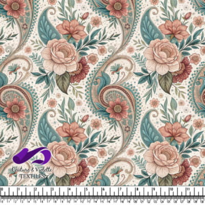 Motif floral et paisley vintage