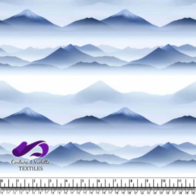 Paysage Montagneux Serein avec des Collines Bleues Superposées