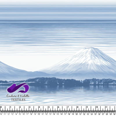 Winter Mountain Landscape Textile Pattern