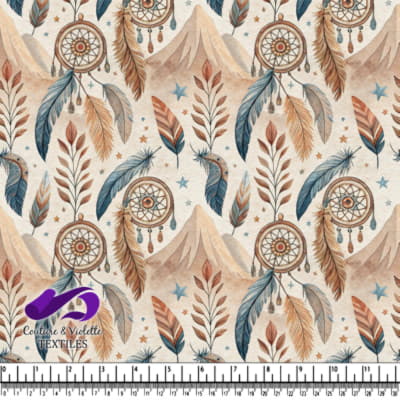 Motif de Attrape-Rêves Bohémien et Plumes