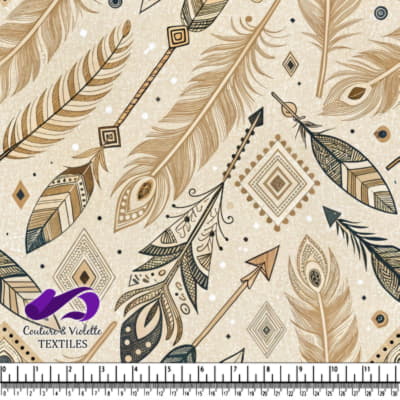 Motif Boho avec Plumes et Flèches