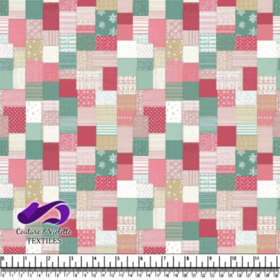 Festive Patchwork Pattern in Soft Pastel Colors