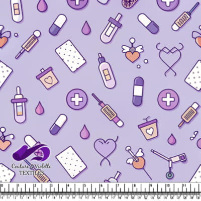 Icônes Médicales et de Santé sur Fond Violet