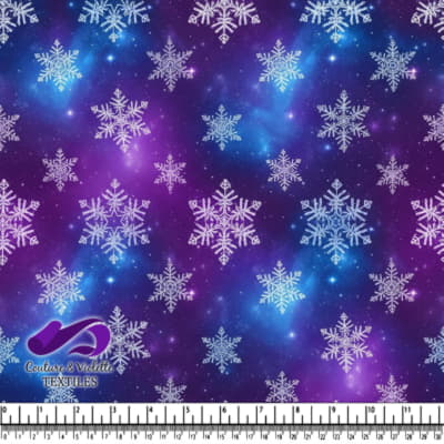 Motif de Flocon de Neige Bleu Violet pour l'Hiver