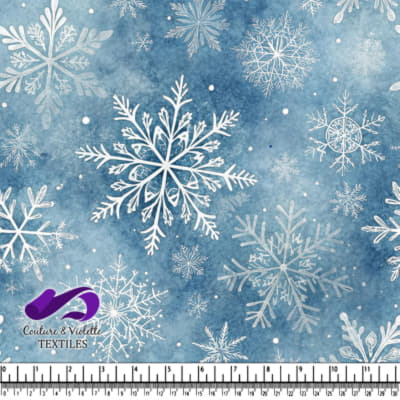 Winter Snowflake Pattern Blue Background