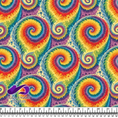 Rainbow Spiral Psychedelic Pattern