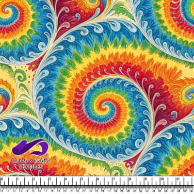 Vibrant Rainbow Spiral Pattern