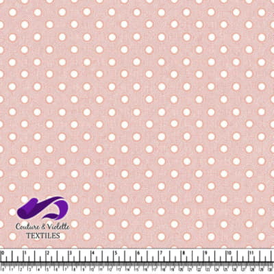 Soft Pink Polka Dot Fabric Pattern