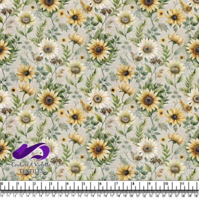 Motif de Tournesols et de Verdure