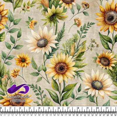 Sunflower and Greenery Pattern Design
