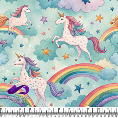 Magical Unicorns and Rainbows Pattern
