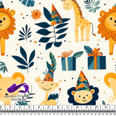 Joli motif de fête d'animaux de safari