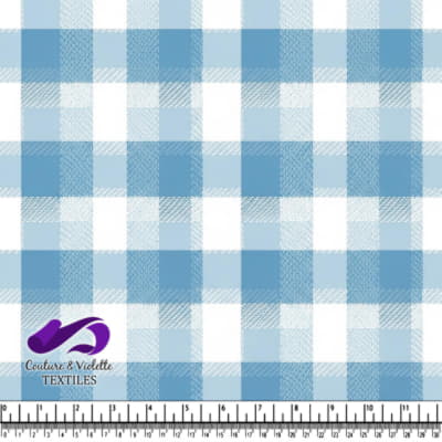 Motif de Tartan Bleu et Blanc