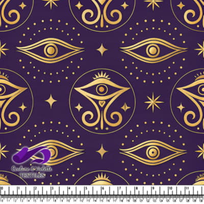 Golden Mystical Eyes Pattern