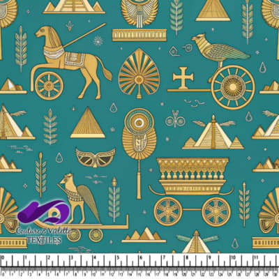 Ancient Egyptian Symbolic Pattern Design