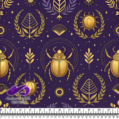 Golden Egyptian Scarabs Pattern