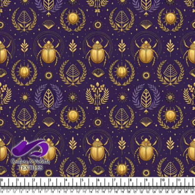 Golden Egyptian Scarabs Pattern