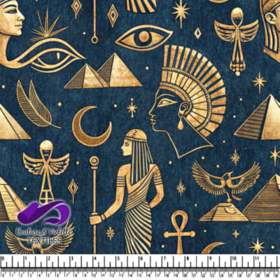 Ancient Egyptian Symbols and Artifacts Pattern