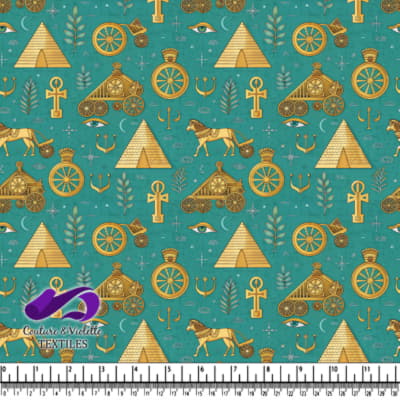 Ancient Egyptian Symbols and Artifacts Pattern