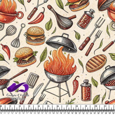 Barbecue Grill and Burger Cooking Pattern