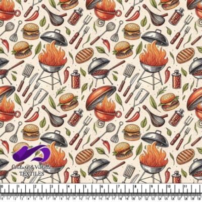 Barbecue Grill and Burger Cooking Pattern