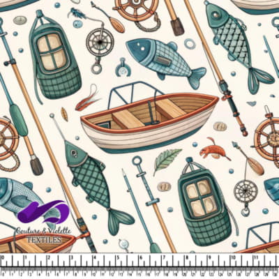 Nautical Fishing Adventure Pattern