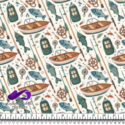Nautical Fishing Adventure Pattern