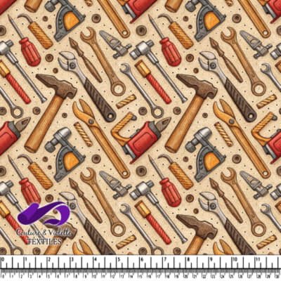 Vintage Hand Tools Pattern Design