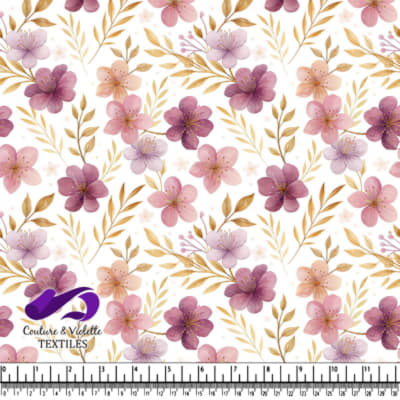 Delicate Purple and Pink Floral Pattern