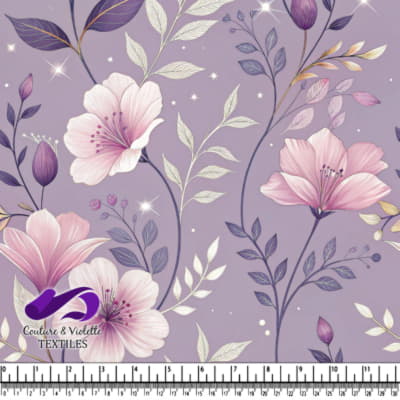 Lavender Garden Floral Pattern