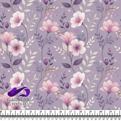 Lavender Garden Floral Pattern