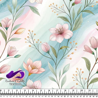 Pastel Floral Pattern on Soft Background